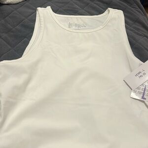 white high neck bodysuit